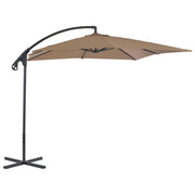 Vidaxl zweefparasol met stalen paal 250x250 cm taupe - afbeelding 2