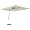 VidaXL Parasol met stalen paal 250x250 cm zandkleurig