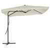 VidaXL Parasol met stalen paal 250x250 cm zandkleurig