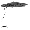 Vidaxl parasol met stalen paal 300 cm antraciet