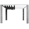 Vidaxl prieel met dak 300x300x220 cm poly rattan grijs en antraciet