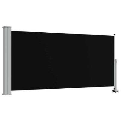 Vidaxl tuinscherm uittrekbaar 120x300 cm zwart