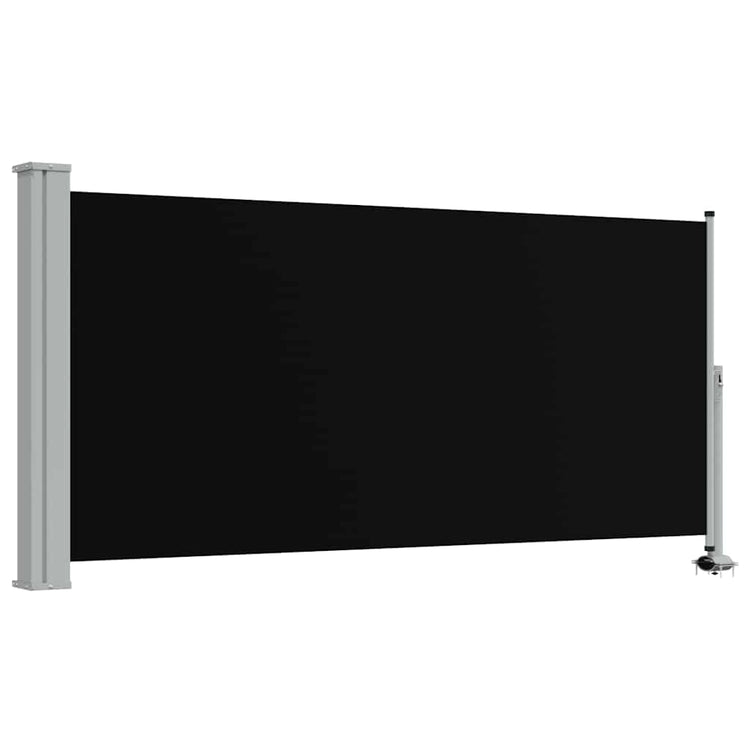 Vidaxl tuinscherm uittrekbaar 120x300 cm zwart