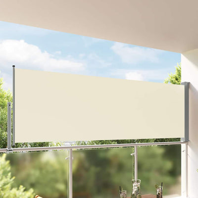 Vidaxl tuinscherm uittrekbaar 120x300 cm crèmekleurig