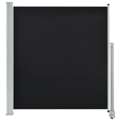 Vidaxl tuinscherm uittrekbaar 140x300 cm zwart