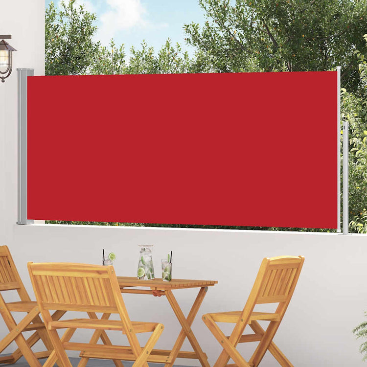 Vidaxl windscherm uittrekbaar 117x314 cm rood