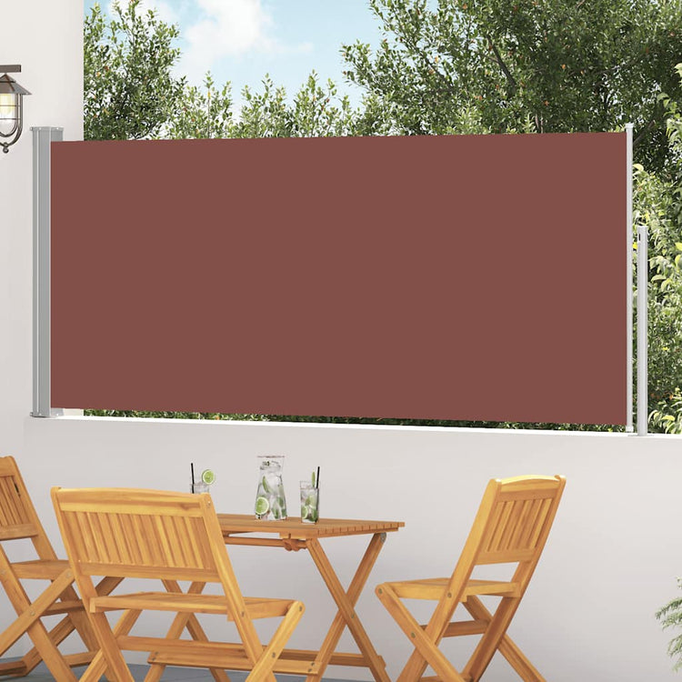Vidaxl windscherm uittrekbaar 117x314 cm bruin