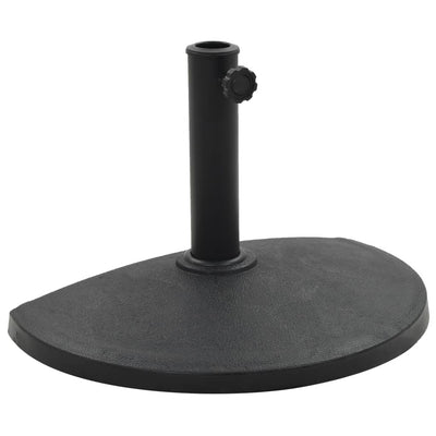 Vidaxl parasolvoet halfrond 9 kg polyresin zwart