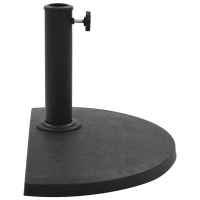 Vidaxl parasolvoet halfrond 9 kg polyresin zwart