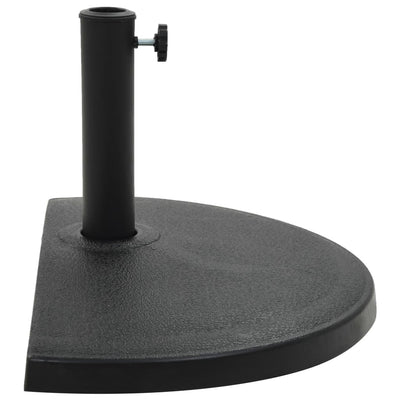 Vidaxl parasolvoet halfrond 15 kg polyresin zwart