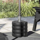 Vidaxl prieelgewichten 4 st 220x50 mm beton zwart
