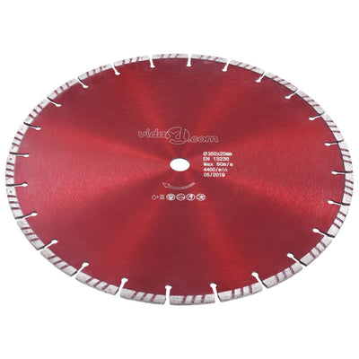 Vidaxl diamantzaagblad met turbo 350 mm staal