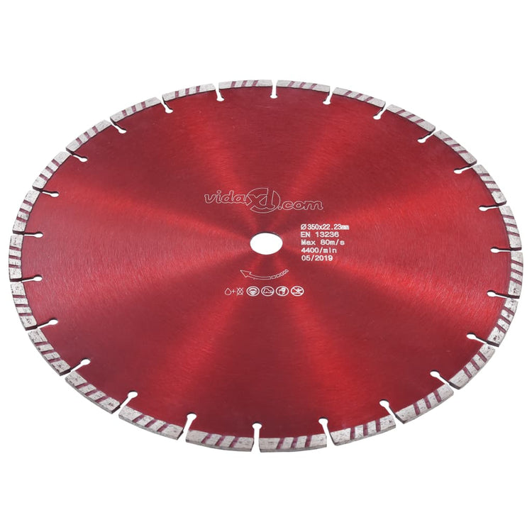 Vidaxl diamantzaagblad met turbo 350 mm staal