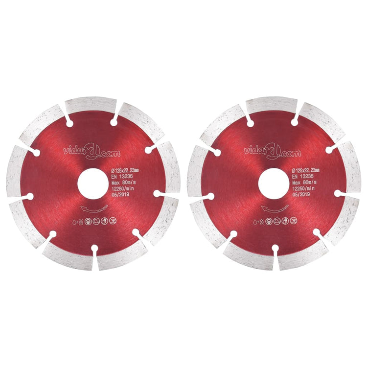 VidaXL Diamantzaagbladen 2 st 125 mm staal