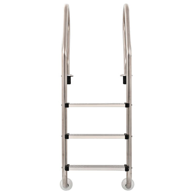 Vidaxl zwembadladder met 3 sporten 120 cm roestvrij staal 304