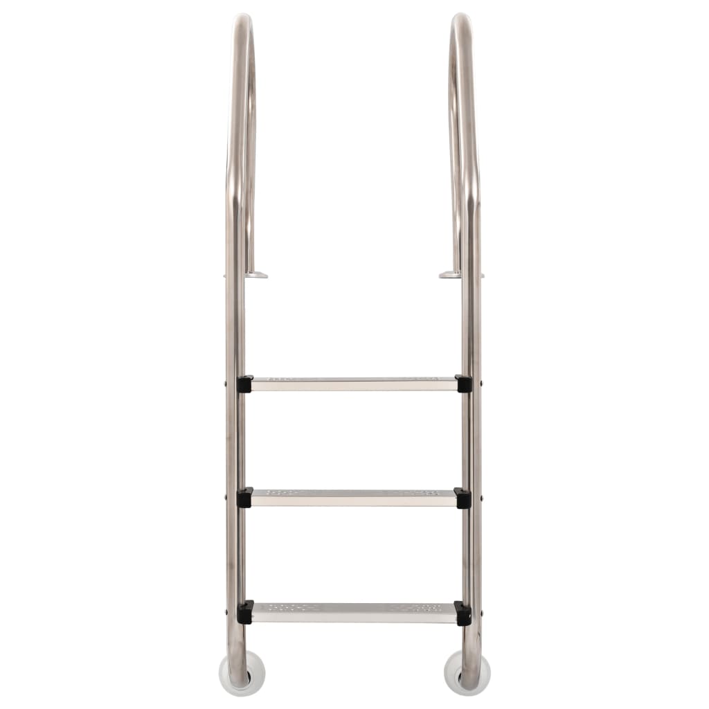 Vidaxl zwembadladder met 3 sporten 120 cm roestvrij staal 304