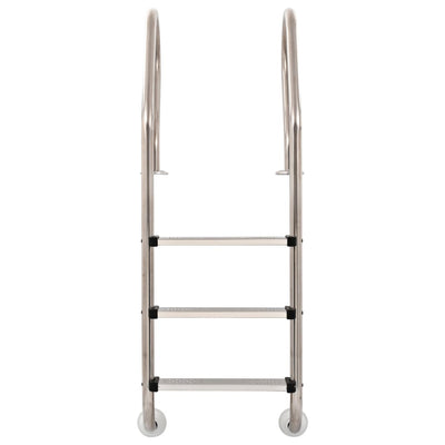 Vidaxl zwembadladder met 3 sporten 120 cm roestvrij staal 304