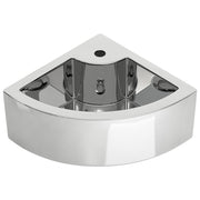 Vidaxl wastafel met overloop 45x32x12,5 cm keramiek zilverkleurig - afbeelding 2