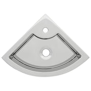 Vidaxl wastafel met overloop 45x32x12,5 cm keramiek zilverkleurig - afbeelding 3