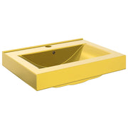 Vidaxl wastafel met overloop 60x46x16 cm keramiek goudkleurig - afbeelding 2