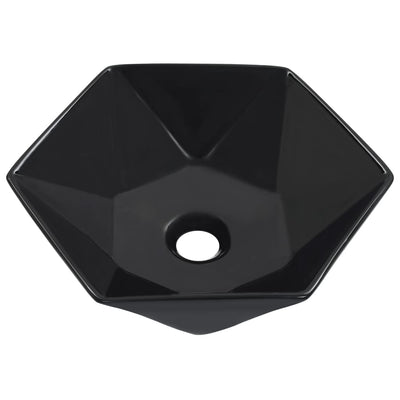 Vidaxl wastafel 41x36,5x12 cm keramiek zwart