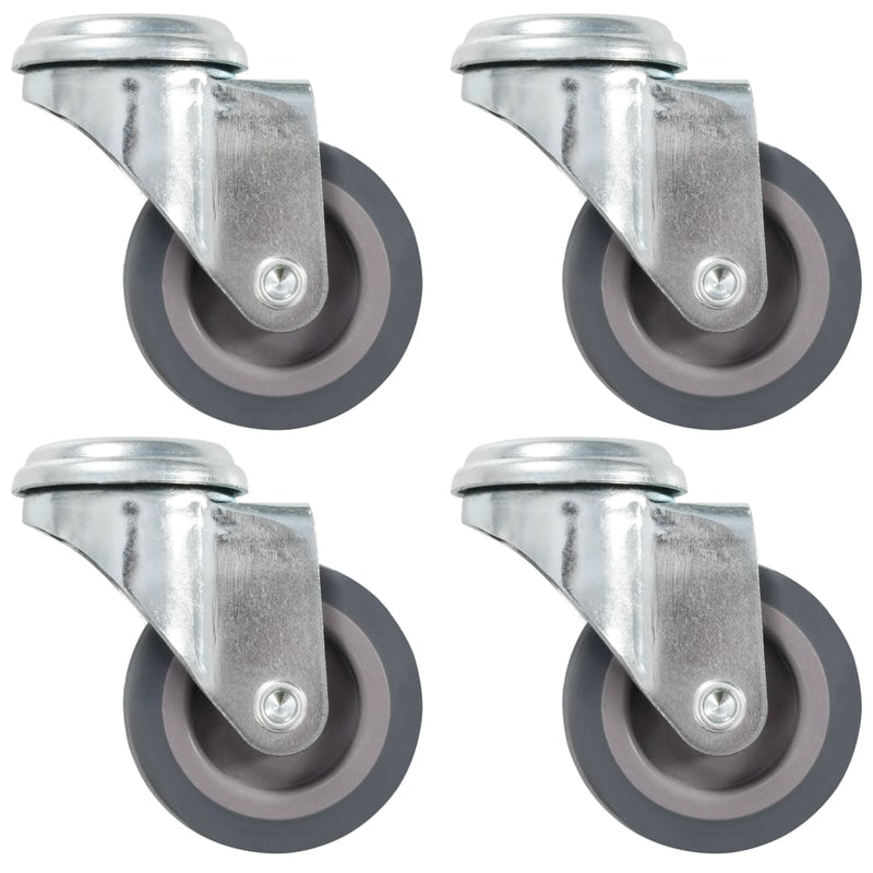 Vidaxl zwenkwielen met boutgaten 4 st 50 mm