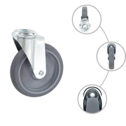 Vidaxl zwenkwielen met boutgaten 4 st 125 mm - afbeelding 2
