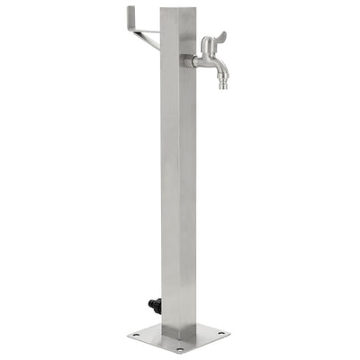 Vidaxl tuinwaterkolom vierkant 65 cm roestvrij staal