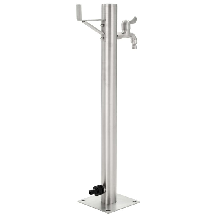 Vidaxl tuinwaterkolom rond 65 cm roestvrij staal