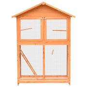 Vidaxl vogelkooi 125,5x59,5x164 cm massief grenen- en vurenhout - afbeelding 2