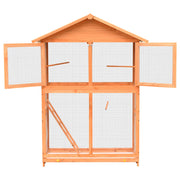 Vidaxl vogelkooi 125,5x59,5x164 cm massief grenen- en vurenhout - afbeelding 3