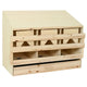Vidaxl kippenlegkast 3 compartimenten 93x40x65 cm massief grenenhout