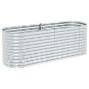 Vidaxl plantenbak verhoogd 240x80x81 cm gegalvaniseerd staal zilver - afbeelding 2