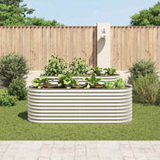 Vidaxl plantenbak verhoogd 240x80x81 cm gegalvaniseerd staal zilver - afbeelding 3