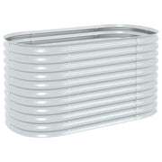 Vidaxl plantenbak verhoogd 160x80x81 cm gegalvaniseerd staal zilver - afbeelding 2