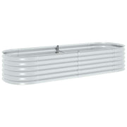 Vidaxl plantenbak verhoogd 240x80x44 cm gegalvaniseerd staal zilver - afbeelding 2