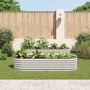 Vidaxl plantenbak verhoogd 240x80x44 cm gegalvaniseerd staal zilver - afbeelding 3