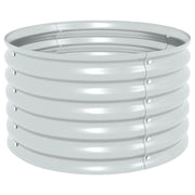 Vidaxl plantenbak verhoogd 80x80x44 cm gegalvaniseerd staal zilver - afbeelding 2