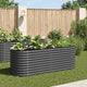 Vidaxl plantenbak verhoogd 240x80x81 cm gegalvaniseerd staal grijs