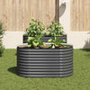 Vidaxl plantenbak verhoogd 160x80x81 cm gegalvaniseerd staal grijs