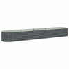 Vidaxl plantenbak verhoogd 400x80x44 cm gegalvaniseerd staal grijs