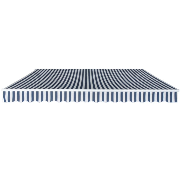 Vidaxl luifel handmatig uittrekbaar 400 cm blauw wit