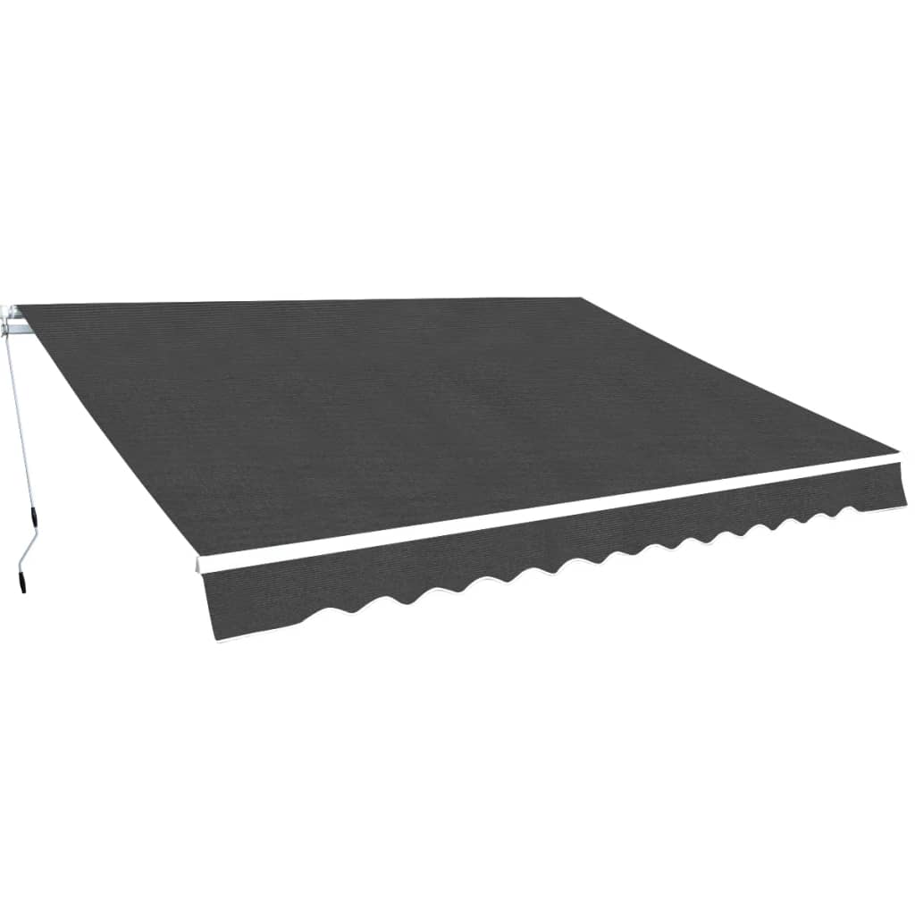 Vidaxl luifel handmatig uitschuifbaar 400 cm antraciet