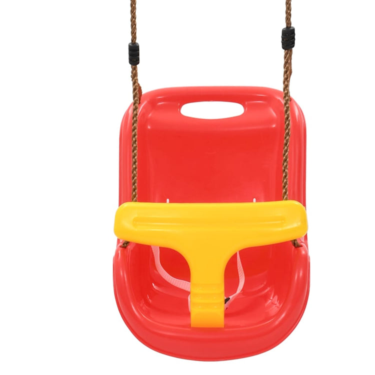 Vidaxl babyschommel met veiligheidsgordel pp rood
