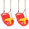 VidaXL Babyschommels 2 st met veiligheidsgordel PP rood