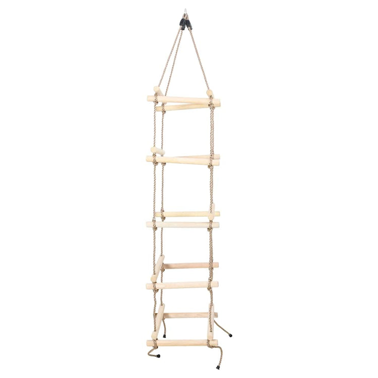 Vidaxl touwladder 200 cm hout