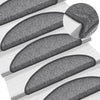 Vidaxl trapmatten 15 st 56x17x3 cm donkergrijs halfrond