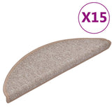 Vidaxl trapmatten 15 st 56x17x3 cm lichtbruin halfrond - afbeelding 2