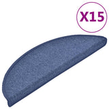 Vidaxl trapmatten 15 st 56x17x3 cm blauw halfrond - afbeelding 2
