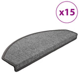 Vidaxl trapmatten 15 st 65x24x4 cm donkergrijs halfrond groot - afbeelding 2